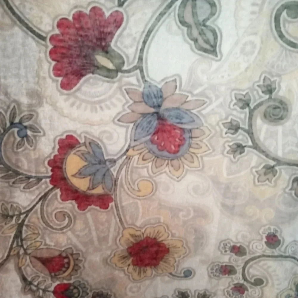 Miracle Body by Miracle Suit 3/4 Sleeve‎ Paisley Print Lightweight Blouse Small